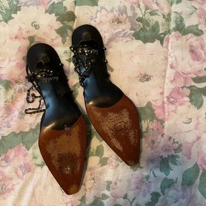 Stewart Weitzman evening shoes.